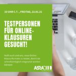 [DRINGEND] Testpersonen für Online-Klausurformate gesucht!