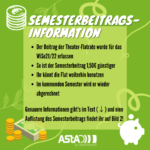 Theater-Flat-Beitrag Erlassen für WiSe21/22