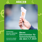 Ab 1.7.: Neuer Dienstleister für die Semester-Tickets