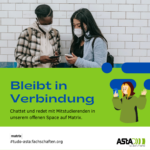 Nutzt unseren offenen Space und bleibt in Verbindung!