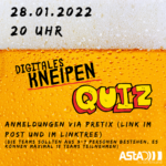 Jetzt anmelden: Digitales AStA-Kneipenquiz