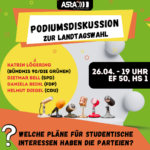 Podiumsdiskussion zur Landtagswahl