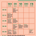 Programm für die Nachhaltigkeitswoche mit Studierendenwerk und Campus for Future