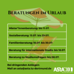 Beratungen im Urlaub