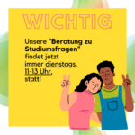 New consulting hours concerning study issues