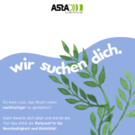 WE NEED YOU FOR OUR SUSTAINABILITY AND MOBILITY DEPARTMENT!